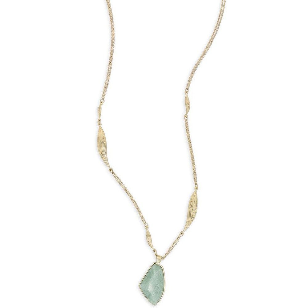 Chloe + Isabel Gilded Reeds Aventurine
Long Pendant & earrings